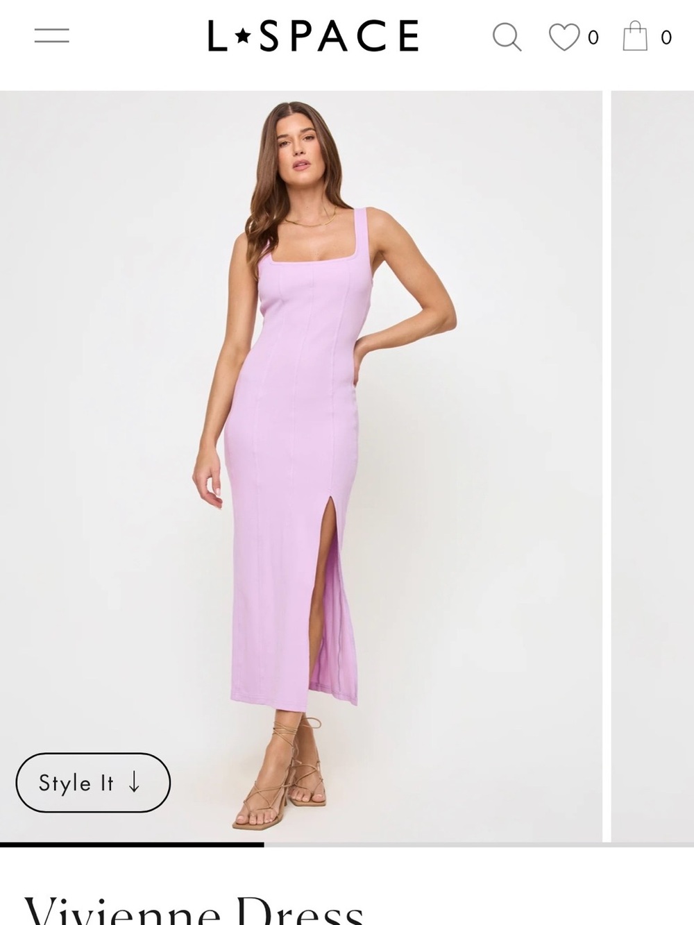 l*space Vivienne Midi Dress in Lilac